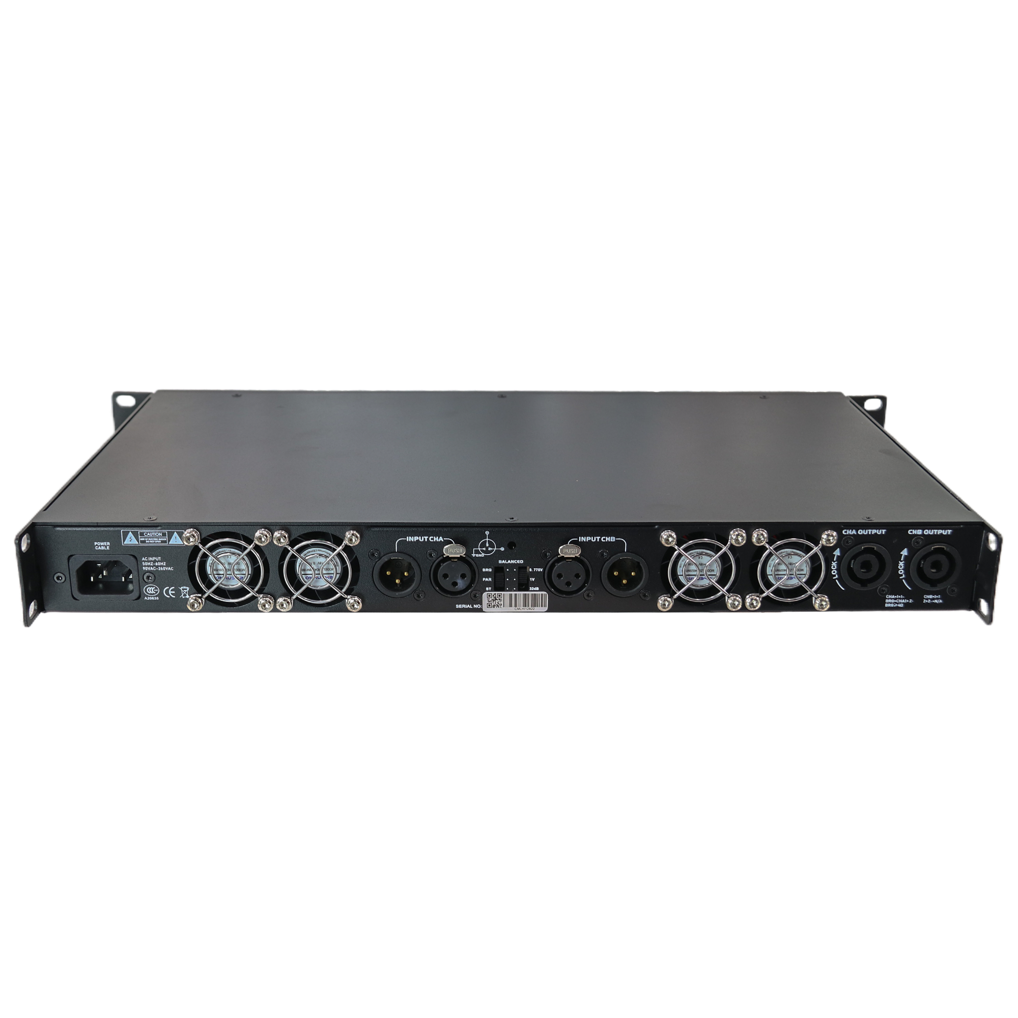 Amplificador de som Pro de alta potência digital de 1800 watts de 2 canais 1U Excelentes indicadores técnicos Relação sinal-ruído ≥ 105 DB Amplificador de áudio Pro