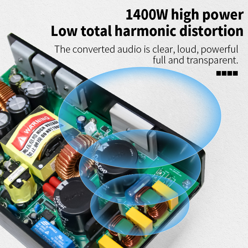 Md1200c profissional subwoofer line array alto-falante circuito de áudio estéreo digital potência dsp placa amplificador para bluetooth móvel ao ar livre