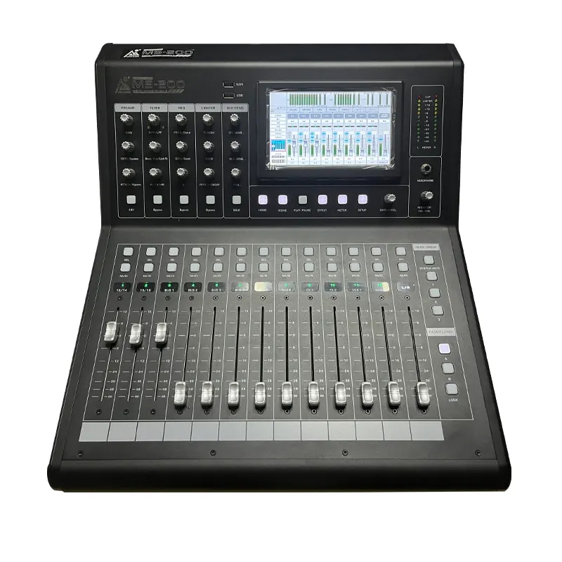 MS-200 Pro 16 canais com tela sensível ao toque Mixer de áudio digital Mixagem de som Dois tipos de efeitos embutidos no console do controlador de DJ