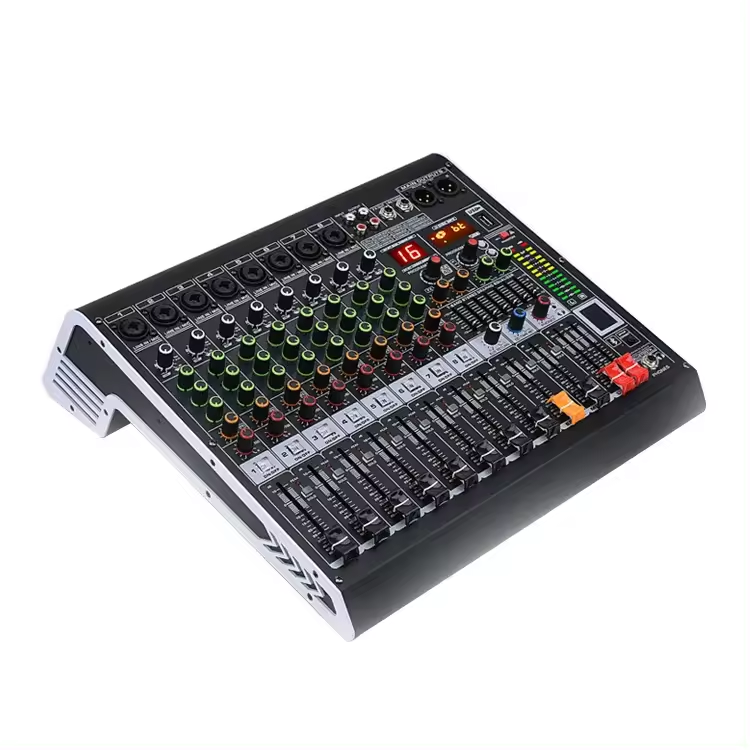 Console profissional mp3 entrada de computador embutido 99 efeito reverb misturador de áudio digital de 8 canais com usb bluetooth misturador de áudio