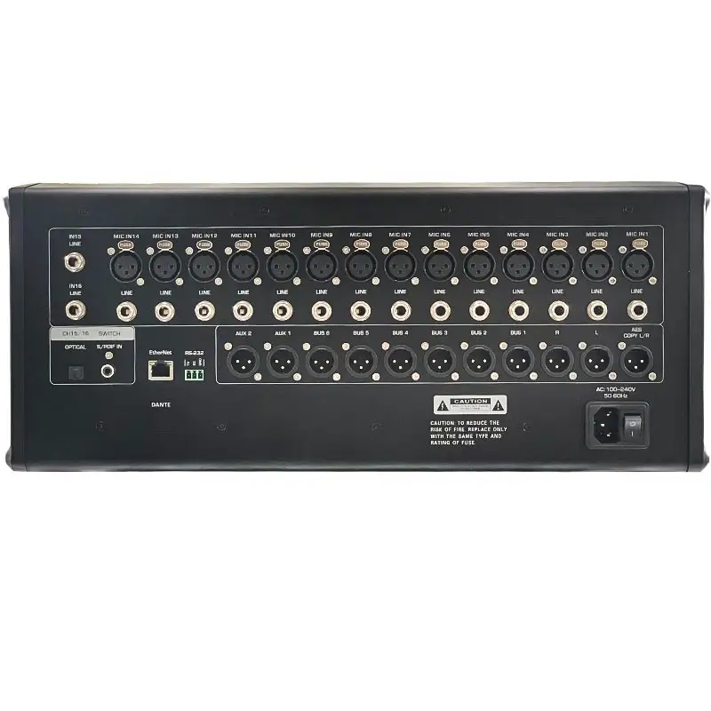 MS-200 Pro 16 canais com tela sensível ao toque Mixer de áudio digital Mixagem de som Dois tipos de efeitos embutidos no console do controlador de DJ