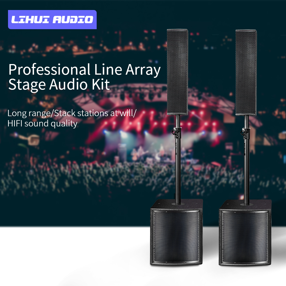 Lihui Audio Preços Baixos Excelente Qualidade de Som 1000W Dsp Active 110V ~ 240V Subwoofer Coluna Som Spaeker Line Array Sistema Pa para Palco