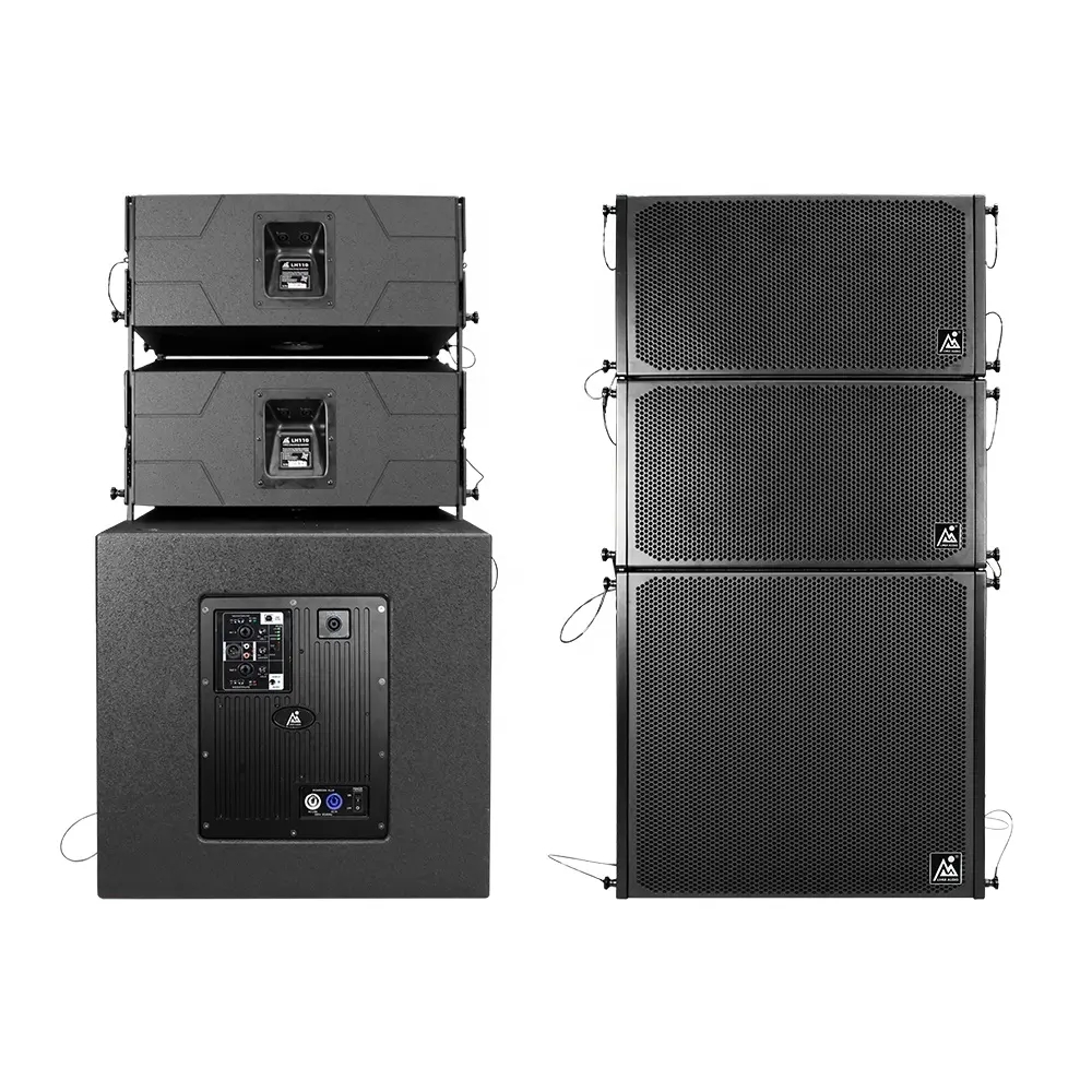 Únicos 10 alto-falantes lineares e 18 subwoofers sistema de alto-falantes PA ativos para eventos ao ar livre em igrejas